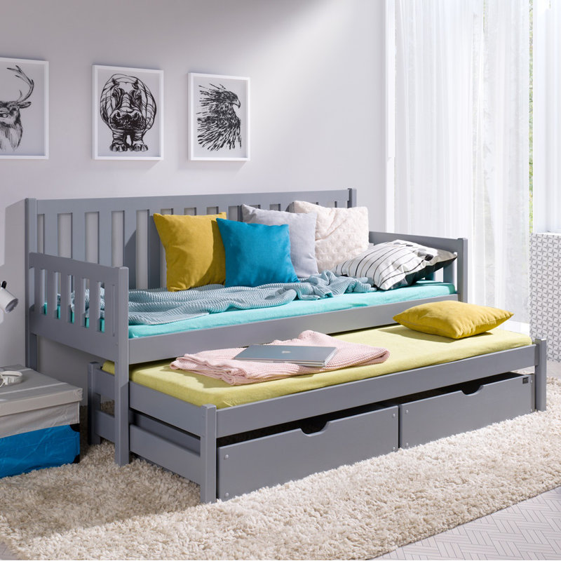 17 Stories Lester Daybed with Trundle and Mattress Wayfair.co.uk